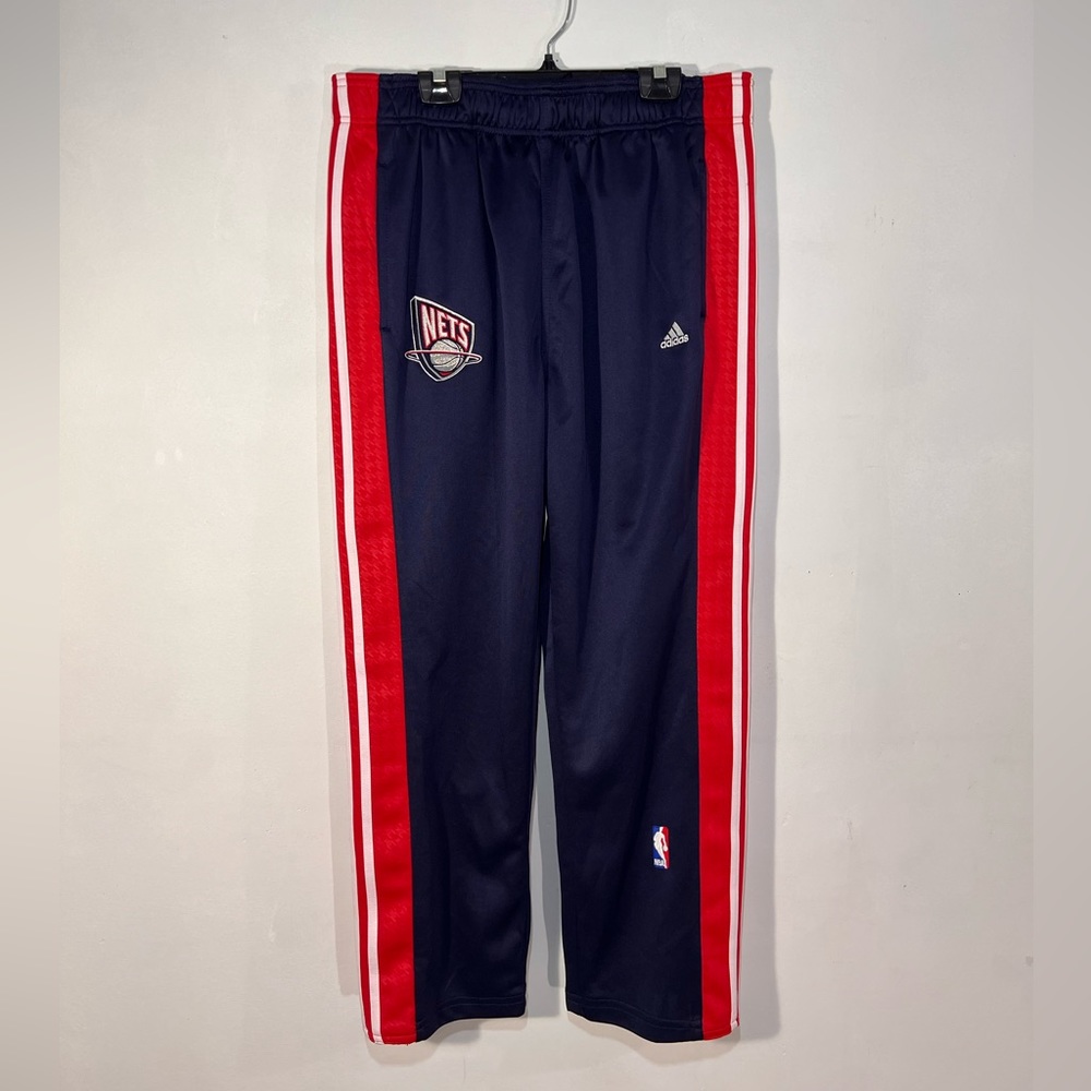 Vintage Adidas New Jersey Nets Tear Away Warm Up Pants NBA